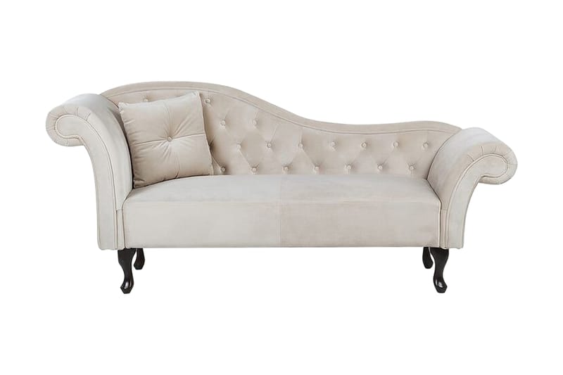 Lattes Chaiselong Venstre - Velour/Beige - Møbler - Sofaer - Daybed