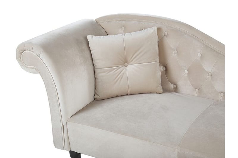 Lattes Chaiselong Venstre - Velour/Beige - Møbler - Sofaer - Daybed
