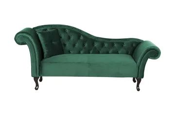 Lattes Chaiselong Venstre - Velour/Grøn - Møbler - Sofaer - Daybed