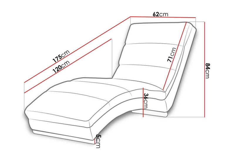 Regalado Ligge Lænestol - Sort - Møbler - Stole & lænestole - Lænestole - Chaiselong lænestol & Divan lænesto