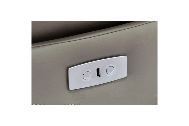 Liggestol Southbrook Lys Grå, PU/Træ/Metal, Elektrisk hvilestol - Lys Grå, PU/Træ/Metal, Elektrisk hvilestol - Møbler - Stole & lænestole - Lænestole - Recliner lænestol