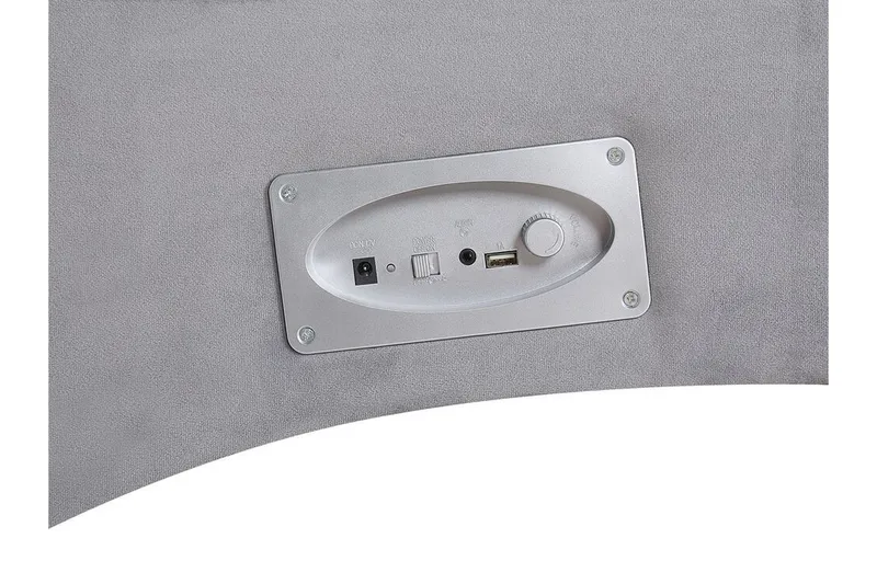 Volans Chaiselong med Bluetooth-højtalere - Velour/Grå - Møbler - Stole & lænestole - Lænestole - Liggestol