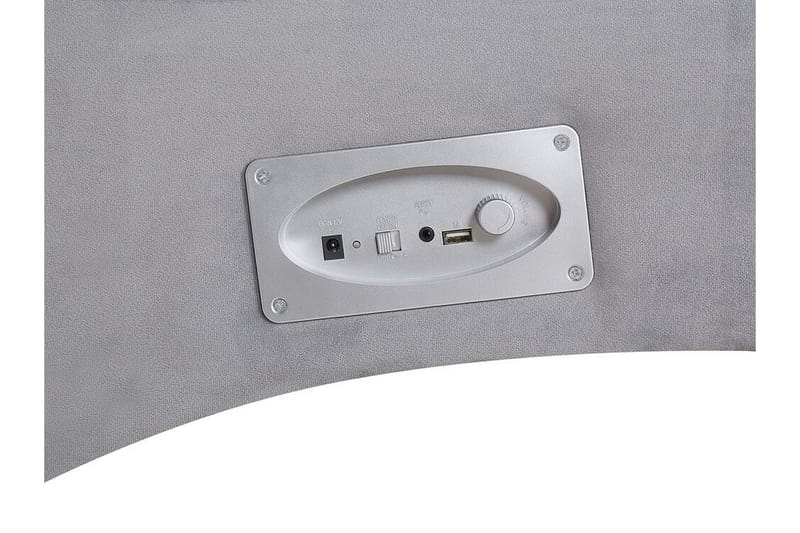 Volans Chaiselong med Bluetooth-højtalere - Velour/Grå - Møbler - Stole & lænestole - Lænestole - Liggestol