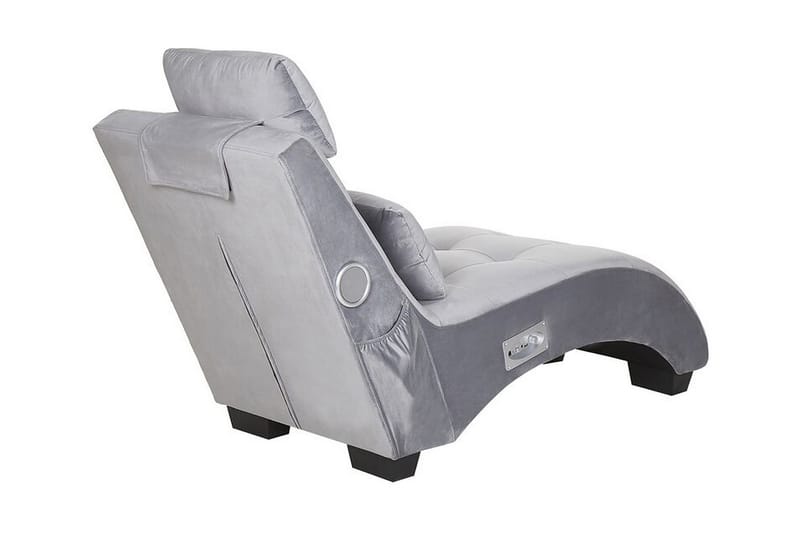 Volans Chaiselong med Bluetooth-højtalere - Velour/Grå - Møbler - Stole & lænestole - Lænestole - Liggestol