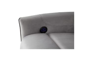 Liggestol Pineto Grå, Velour/Metal/Træ - Grå, Velour/Metal/Træ - Møbler - Stole & lænestole - Lænestole - Recliner lænestol