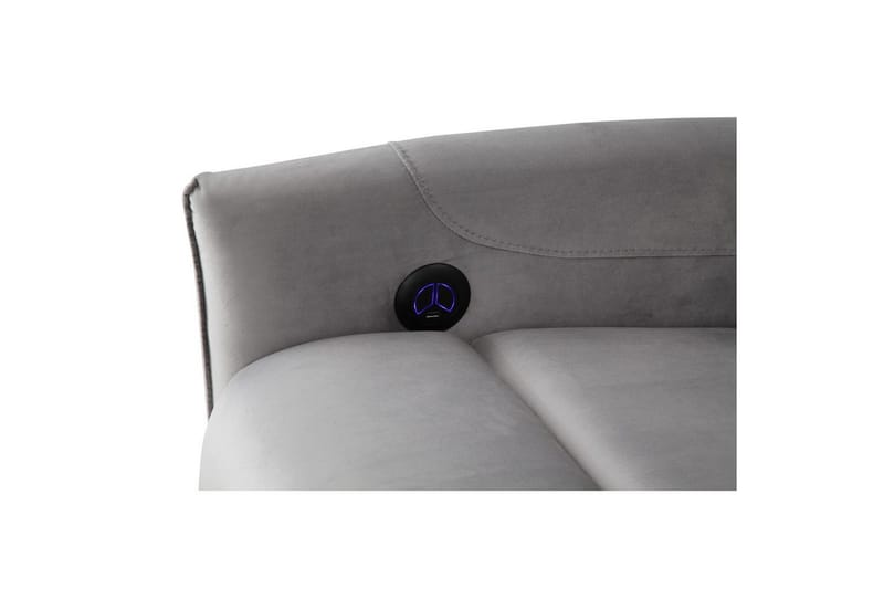 Liggestol Pineto Grå, Velour/Metal/Træ - Grå, Velour/Metal/Træ - Møbler - Stole & lænestole - Lænestole - Recliner lænestol