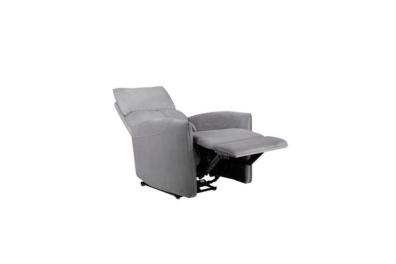 Liggestol Pineto Grå, Velour/Metal/Træ - Grå, Velour/Metal/Træ - Møbler - Stole & lænestole - Lænestole - Recliner lænestol
