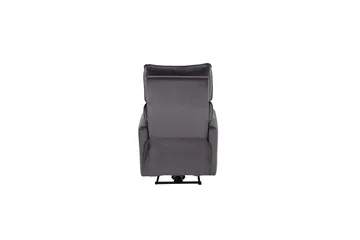Liggestol Pineto Antracit, Velour/Metal/Træ - Antracit, Velour/Metal/Træ - Møbler - Stole & lænestole - Lænestole - Recliner lænestol