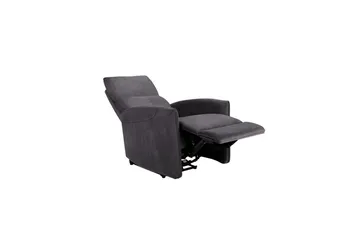 Liggestol Pineto Antracit, Velour/Metal/Træ - Antracit, Velour/Metal/Træ - Møbler - Stole & lænestole - Lænestole - Recliner lænestol
