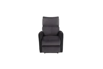 Liggestol Pineto Antracit, Velour/Metal/Træ - Antracit, Velour/Metal/Træ - Møbler - Stole & lænestole - Lænestole - Recliner lænestol