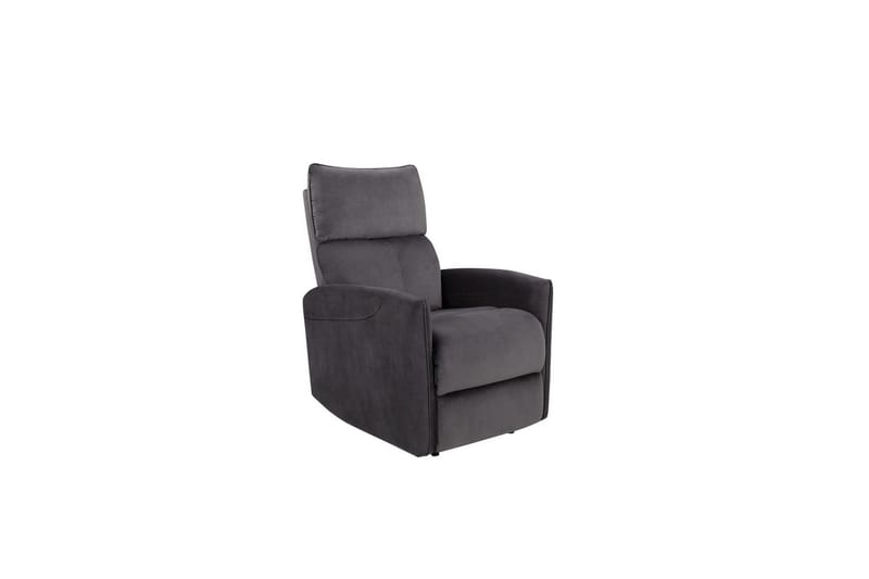 Liggestol Pineto Antracit, Velour/Metal/Træ - Antracit, Velour/Metal/Træ - Møbler - Stole & lænestole - Lænestole - Liggestol