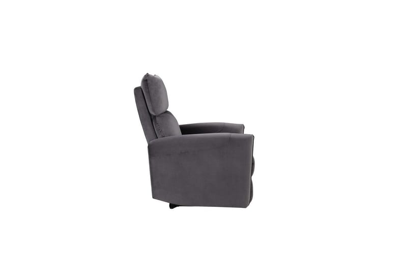Liggestol Pineto Antracit, Velour/Metal/Træ - Antracit, Velour/Metal/Træ - Møbler - Stole & lænestole - Lænestole - Liggestol