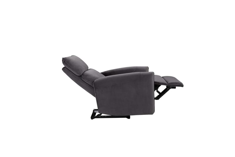 Liggestol Pineto Antracit, Velour/Metal/Træ - Antracit, Velour/Metal/Træ - Møbler - Stole & lænestole - Lænestole - Liggestol