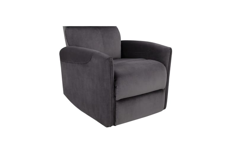 Liggestol Pineto Antracit, Velour/Metal/Træ - Antracit, Velour/Metal/Træ - Møbler - Stole & lænestole - Lænestole - Liggestol