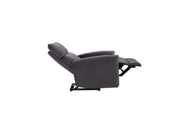 Liggestol Pineto Antracit, Velour/Metal/Træ - Antracit, Velour/Metal/Træ - Møbler - Stole & lænestole - Lænestole - Recliner lænestol