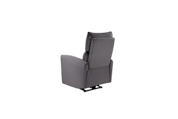 Liggestol Pineto Antracit, Velour/Metal/Træ - Antracit, Velour/Metal/Træ - Møbler - Stole & lænestole - Lænestole - Recliner lænestol