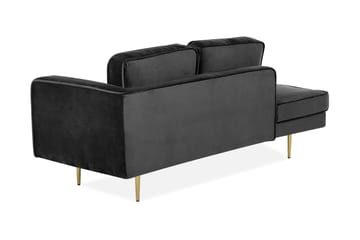 Llanfach chaiselong Højre velour - Sort - Møbler - Stole & lænestole - Lænestole - Chaiselong lænestol & Divan lænesto