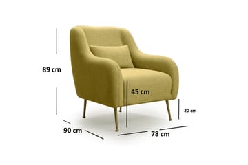 Longbush Lænestol - Gul - Møbler - Stole & lænestole - Lænestole