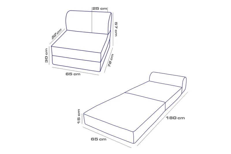 Magaria Sovesofa Lænestol - Antracit - Møbler - Stole & lænestole - Lænestole - Sengestol