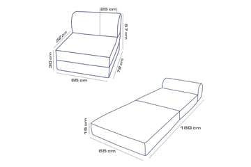 Magaria Sovesofa Lænestol - Lysegrå - Møbler - Stole & lænestole - Lænestole - Sengestol