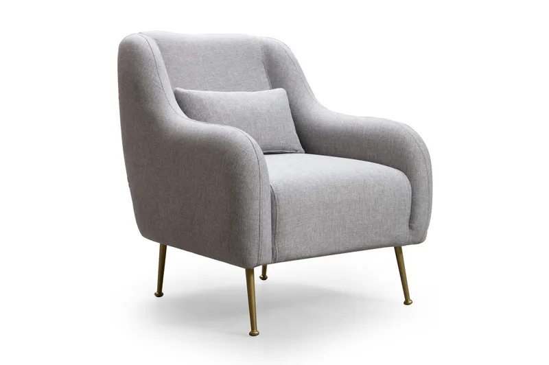 Makiylah Lænestol med Armlæn, Grå