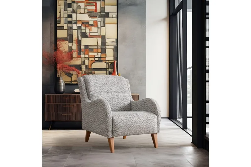 Mami Öronlappsfåtölj - Creme/Blå - Møbler - Stole & lænestole - Lænestole - Øreklapstol