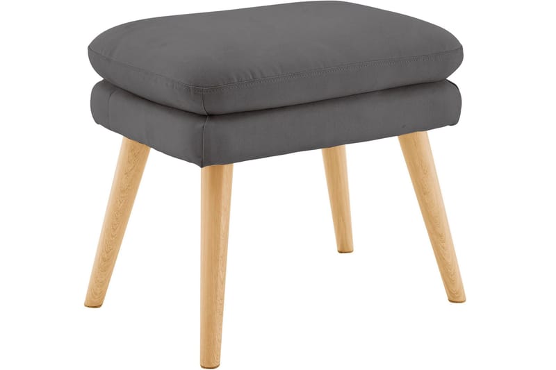 Marilee Loungelænestol med Fodskammel, Stof/Antracit