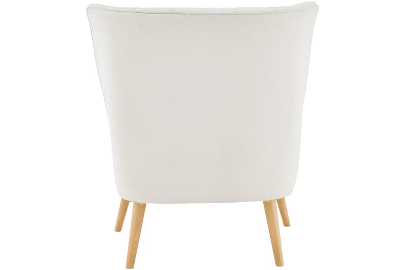 Marilee Loungelænestol med Fodskammel - Stof/Cremehvid - Møbler - Stole & lænestole - Lænestole