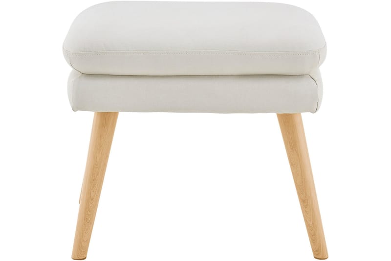 Marilee Loungelænestol med Fodskammel - Stof/Cremehvid - Møbler - Stole & lænestole - Lænestole
