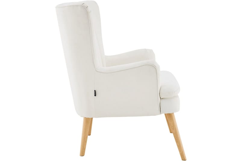 Marilee Loungelænestol med Fodskammel - Stof/Cremehvid - Møbler - Stole & lænestole - Lænestole