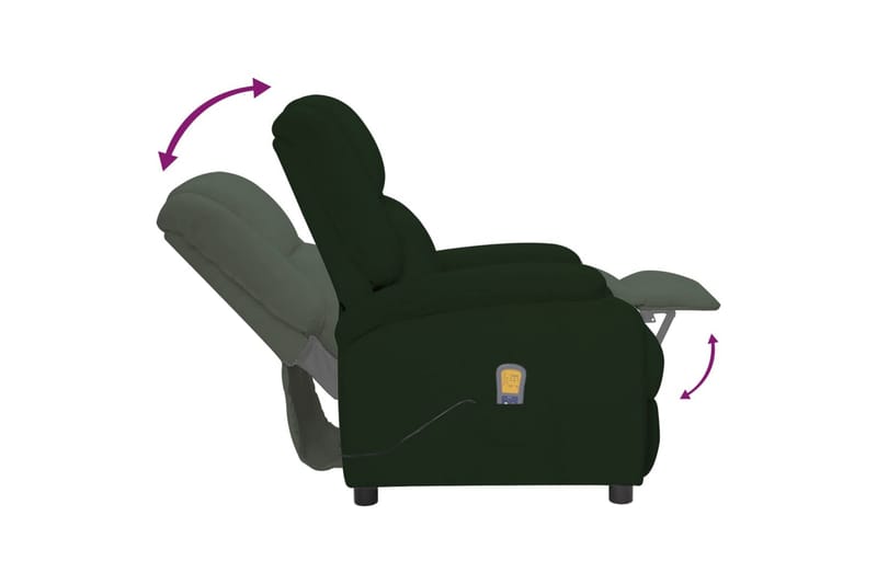 massagestol fløjl mørkegrøn - Grøn - Møbler - Stole & lænestole - Lænestole - Massagestol