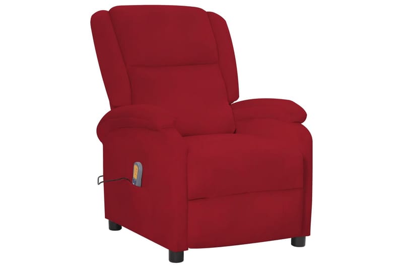 massagestol fløjl vinrød - Rød - Møbler - Stole & lænestole - Lænestole - Massagestol