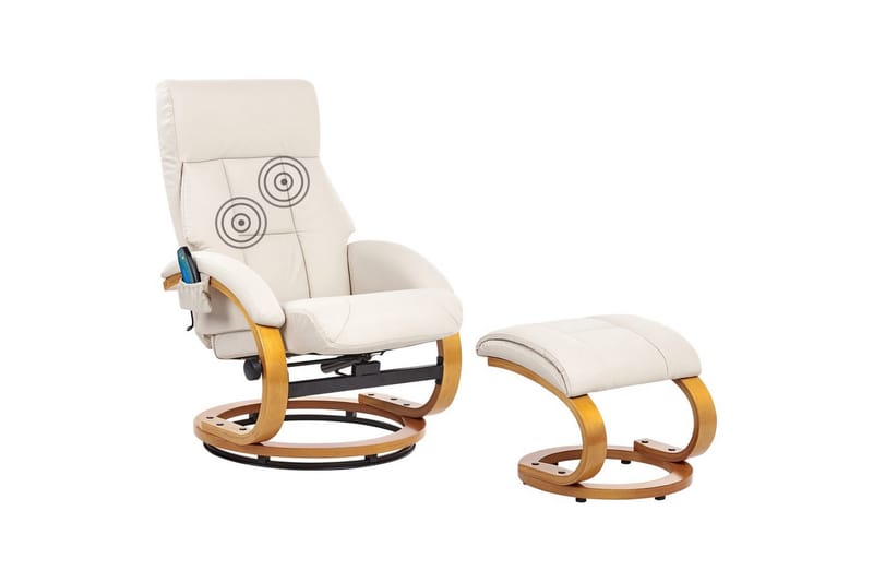 Massagestol Force - Beige, Lys Træ - Møbler - Stole & lænestole - Lænestole - Massagestol