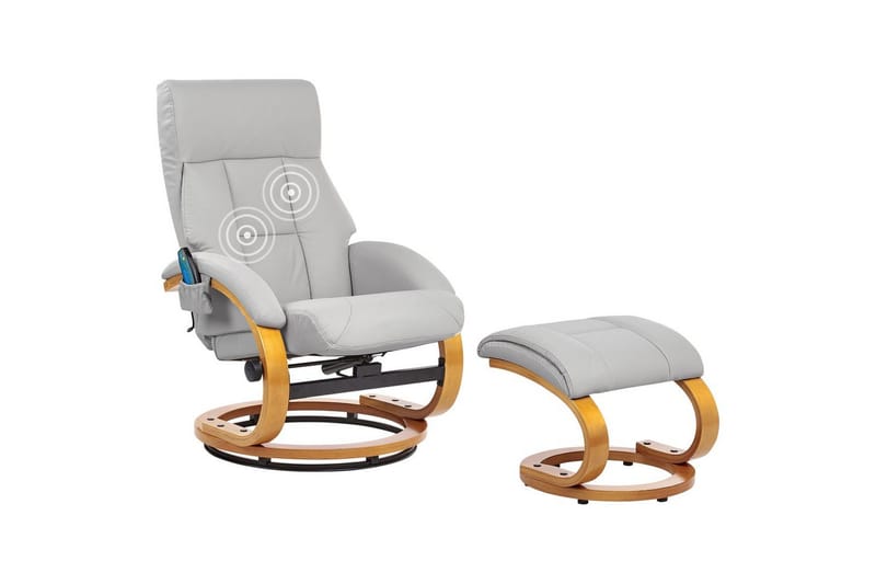 Massagestol Force - Grå, lyst træ - Møbler - Stole & lænestole - Lænestole - Massagestol