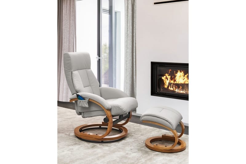 Massagestol Force - Grå, lyst træ - Møbler - Stole & lænestole - Lænestole - Massagestol