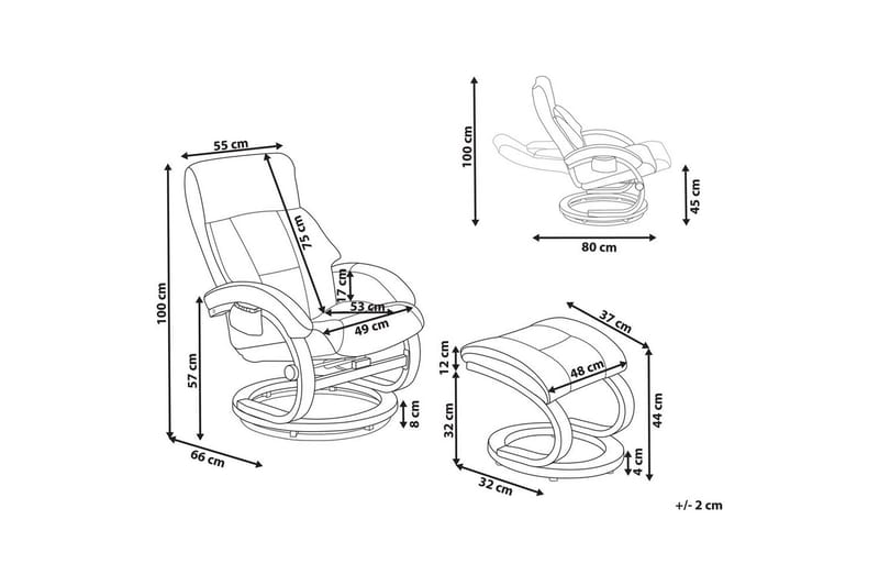 Massagestol Force - Hvid, lyst træ - Møbler - Stole & lænestole - Lænestole - Massagestol
