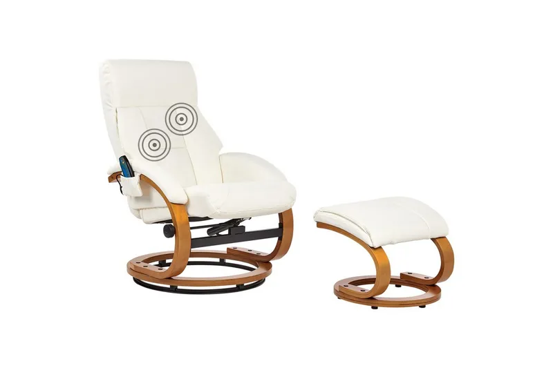 Massagestol Force - Hvid, lyst træ - Møbler - Stole & lænestole - Lænestole - Massagestol