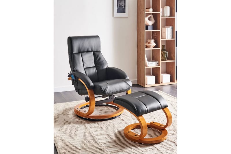 Massagestol Force - Sort, lyst træ - Møbler - Stole & lænestole - Lænestole - Massagestol