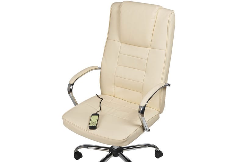 Massagestol Grandeur Beige/Sølv - Beige/Sølv - Møbler - Stole & lænestole - Lænestole - Massagestol