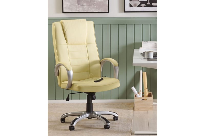 Massagestol Grandeur II Beige/Sølv - Beige/Sølv - Møbler - Stole & lænestole - Lænestole - Massagestol