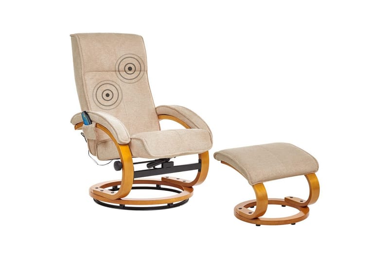 Massagestol Hero - Beige, Lys Træ - Møbler - Stole & lænestole - Lænestole - Massagestol