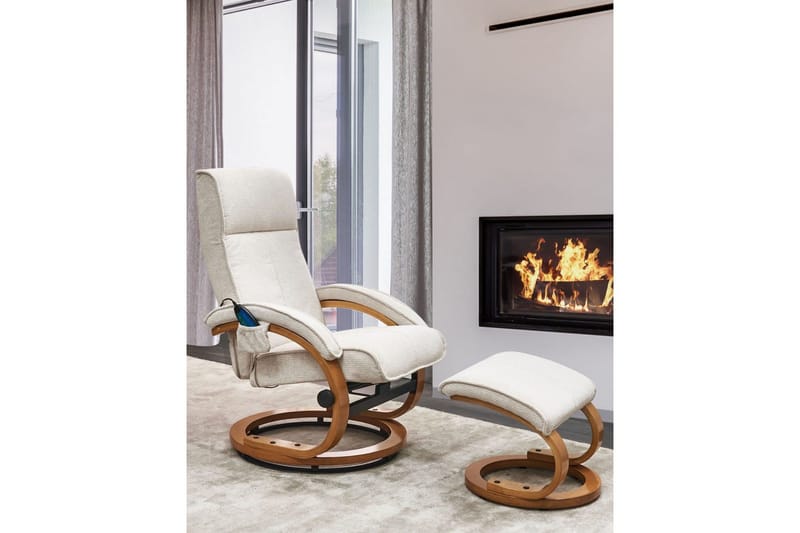 Massagestol Hero - Lys beige, lyst træ - Møbler - Stole & lænestole - Lænestole - Massagestol