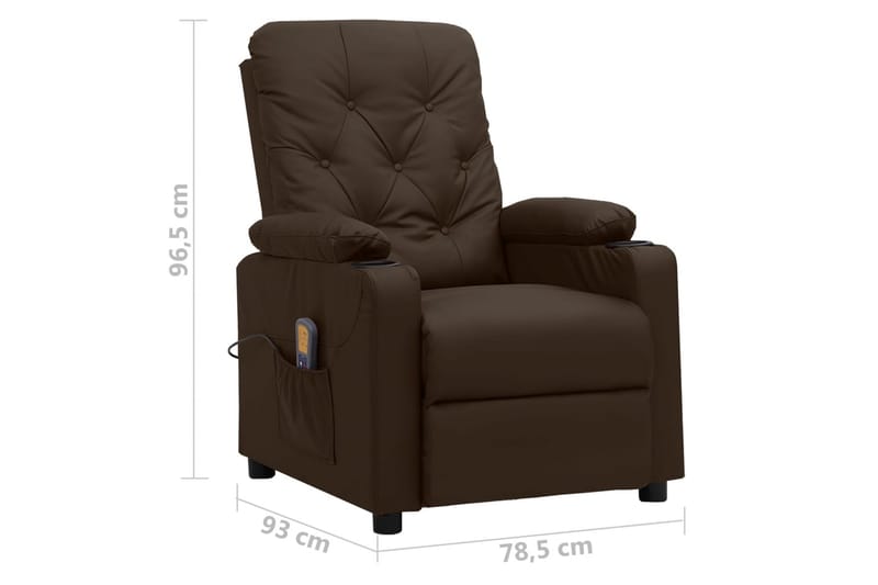 massagestol kunstlæder brun - Brun - Møbler - Stole & lænestole - Lænestole - Massagestol