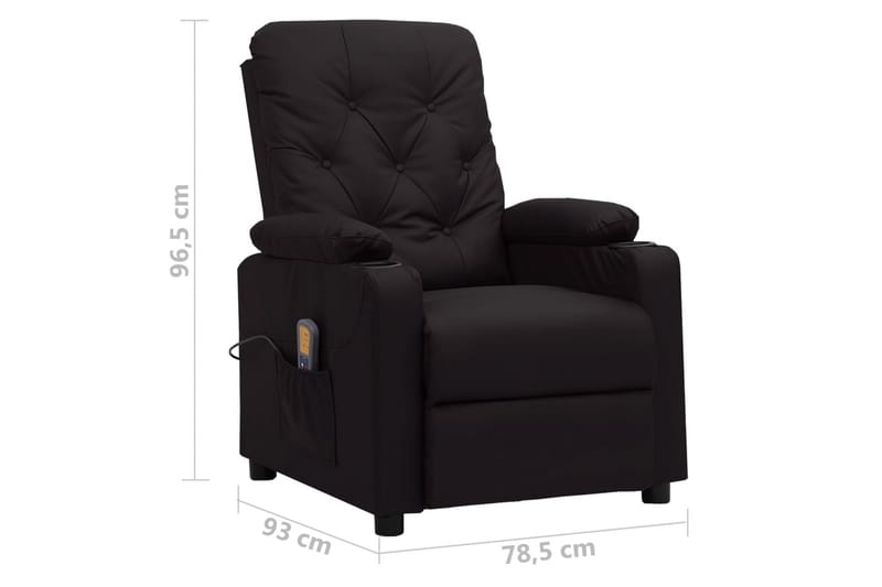 massagestol kunstlæder sort - Sort - Møbler - Stole & lænestole - Lænestole - Massagestol