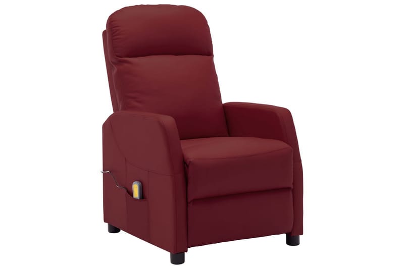 Massagestol kunstlæder vinrød - Rød - Læderstol - Massagestol