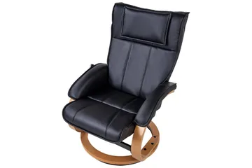 Massagestol Majestic - Sort, lyst træ - Møbler - Stole & lænestole - Lænestole - Læderstol