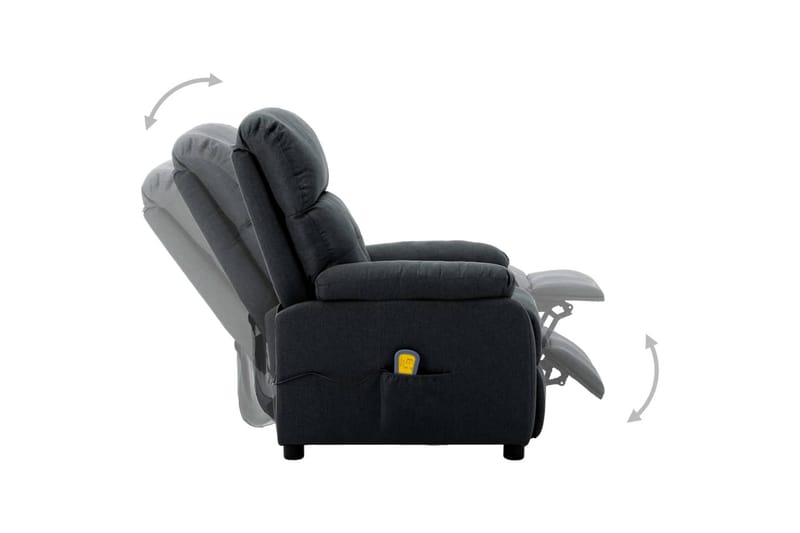 Massagelænestol Stof Mörkegrå - Møbler - Stole & lænestole - Lænestole - Massagestol