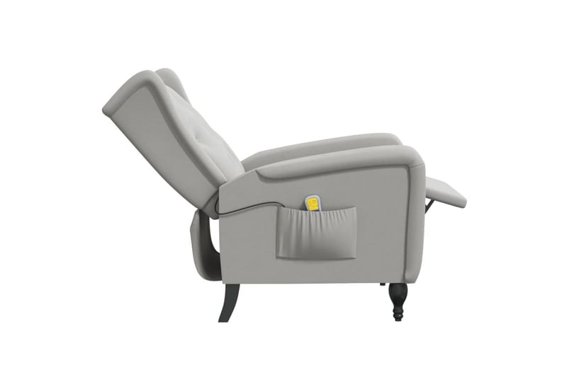 massagestol fløjl lysegrå - Grå - Møbler - Stole & lænestole - Lænestole - Massagestol