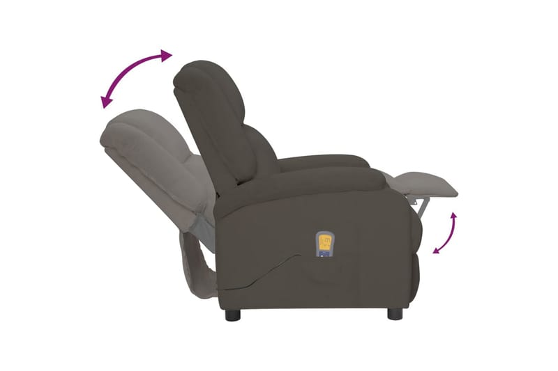 massagestol fløjl mørkegrå - Grå - Møbler - Stole & lænestole - Lænestole - Massagestol