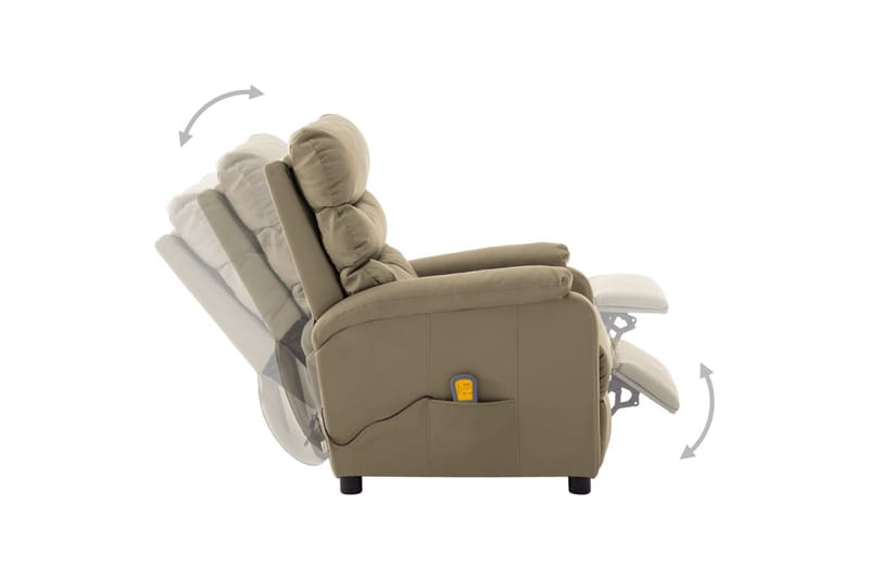 Massagestol Kunstlæder Cappuccinofarvet - Møbler - Stole & lænestole - Lænestole - Massagestol